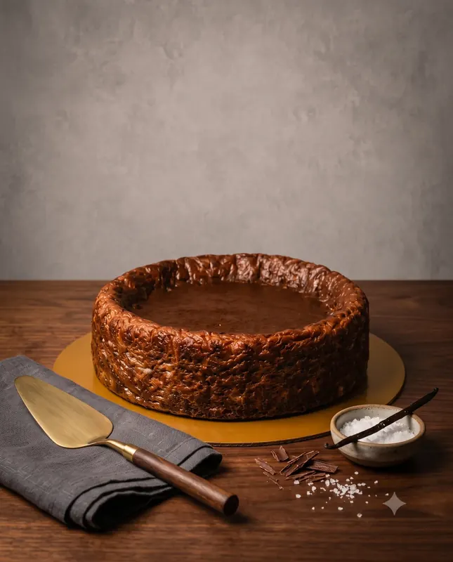 Chocolate Basque Cheesecake — whole gourmet burnt cheesecake by Moi Doughssier, Vashi